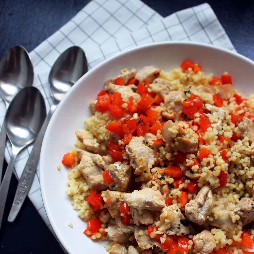 Кускус с кабачками и спаржей