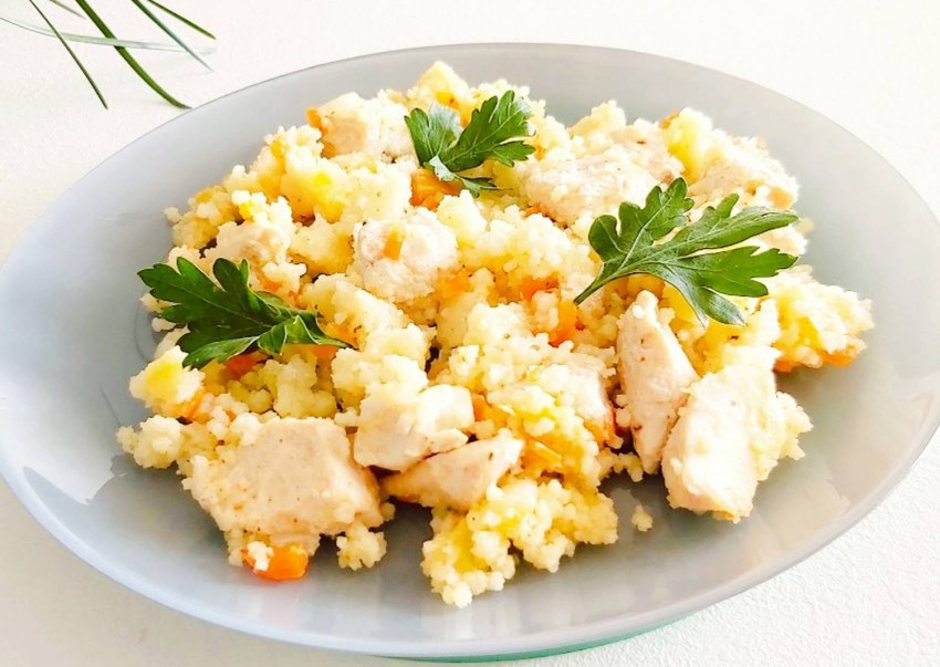 Салат с кускусом и овощами