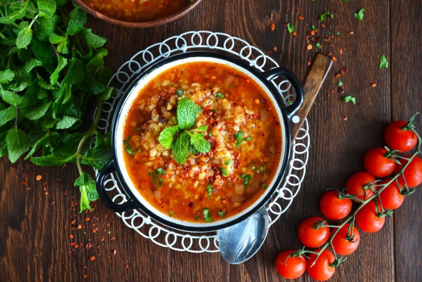Чечевица с тыквой и овощами