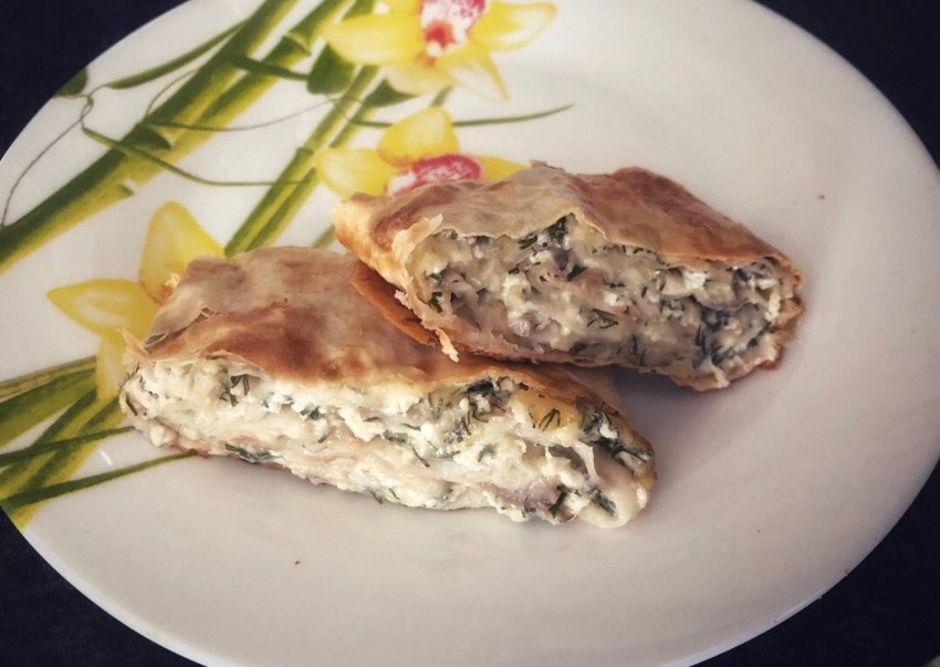 Рулетики с крабовыми палочками в лаваше