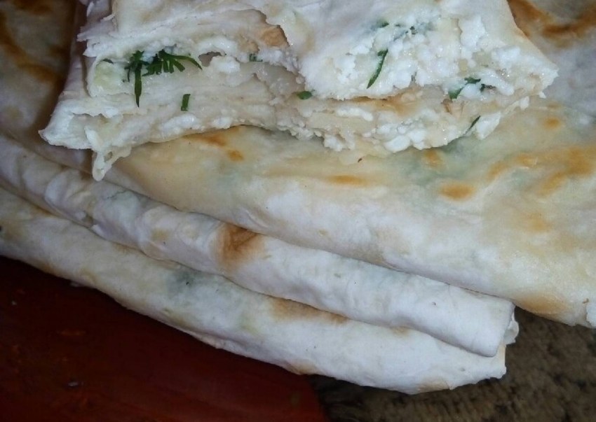 Лаваш с творогом
