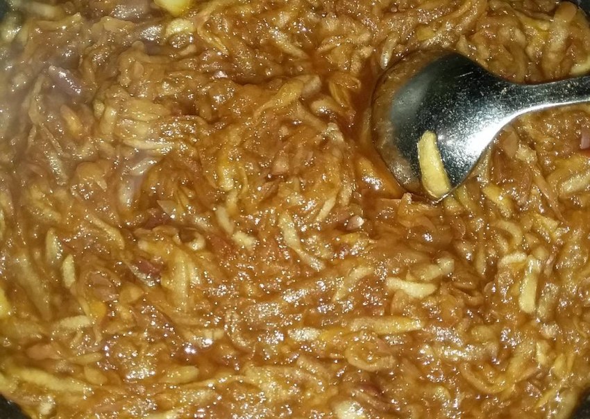 Карамелизованные яблоки для начинки