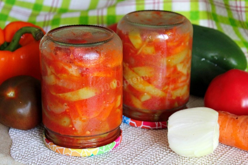 Салат лечо с грибами