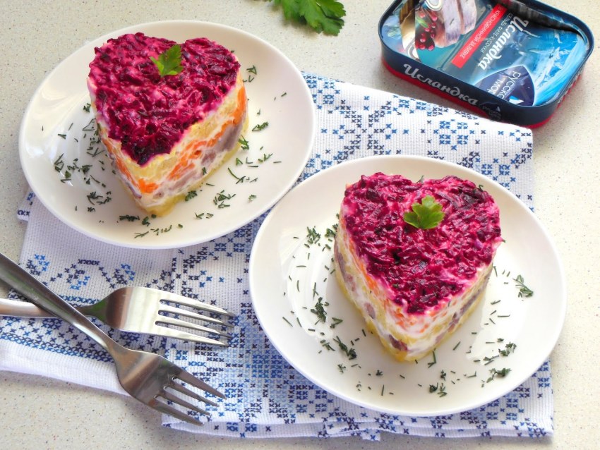 Селёдка под шубой необычная подача