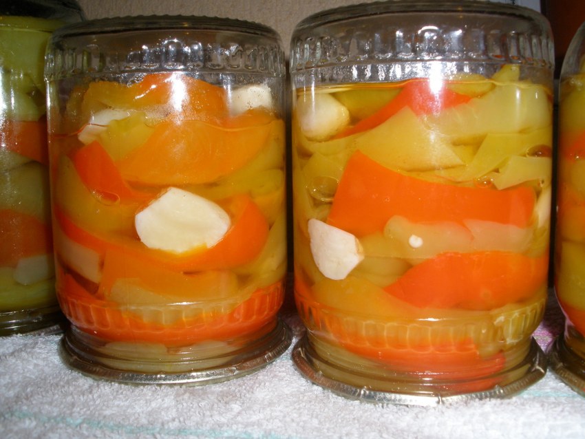 Перец маринованный на зиму с чесноком