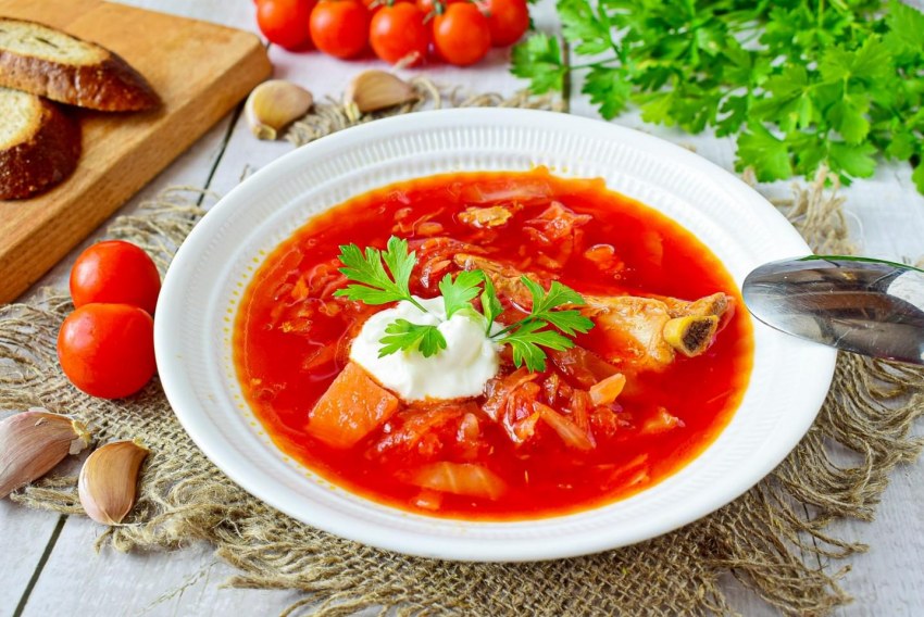Борщ Киевский с грибами