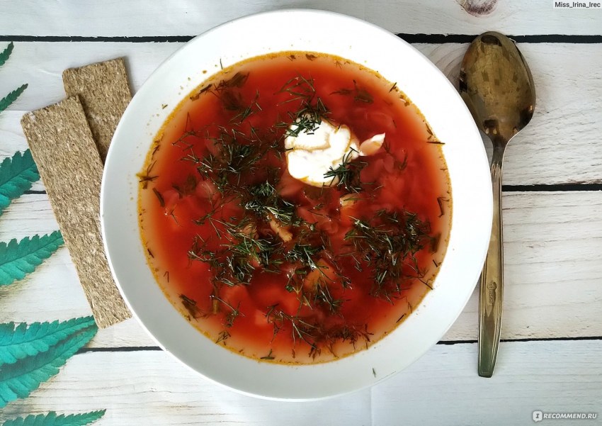 Борщ без картошки