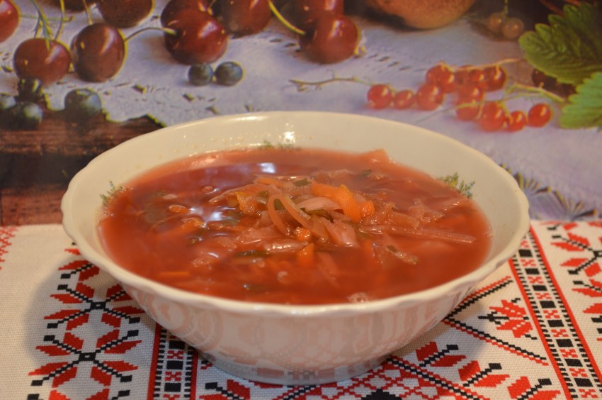 Борщ без картошки