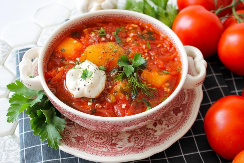 Борщ с квашенноц капустой