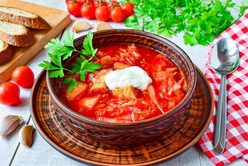 Борщ куриный