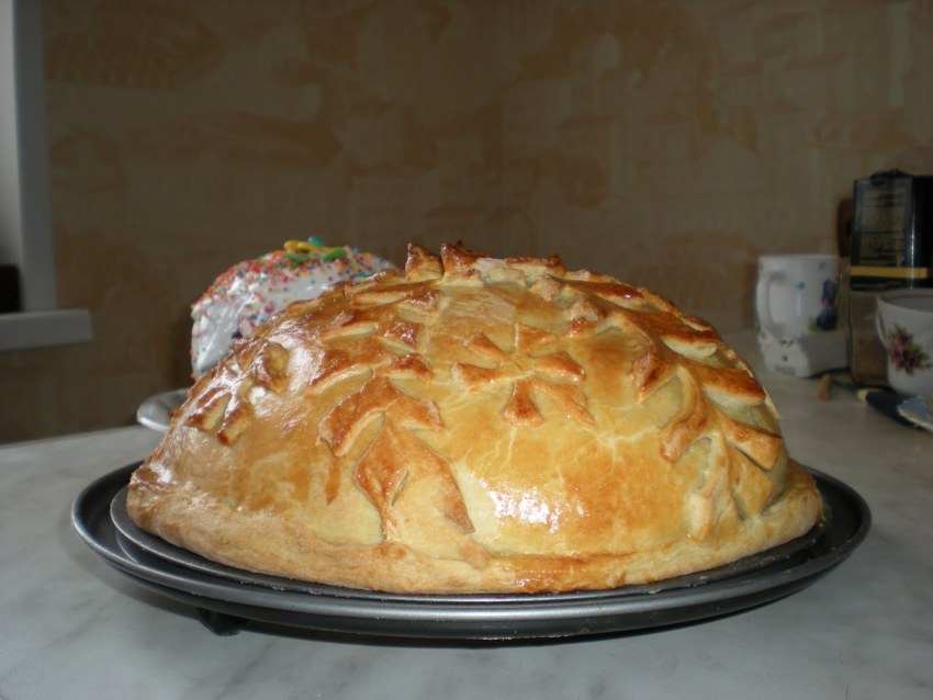 Курник с говядиной и картошкой
