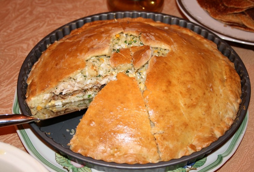 Тесто для курника классический