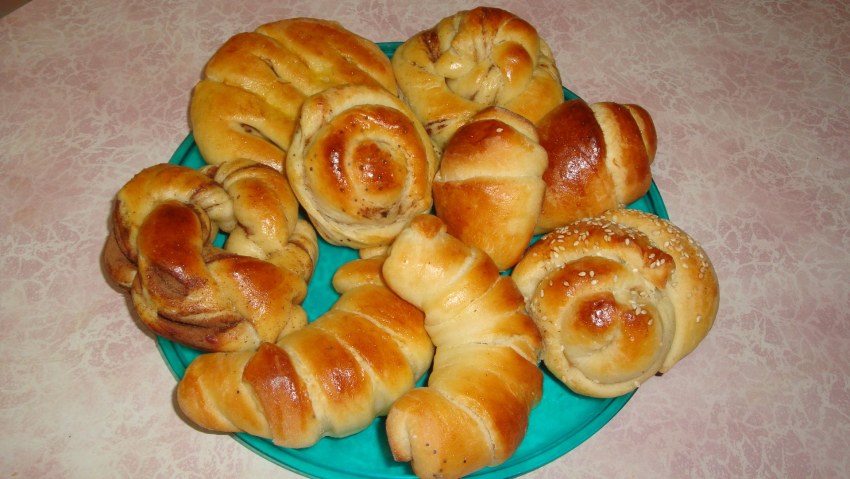 Круглые булочки с начинкой