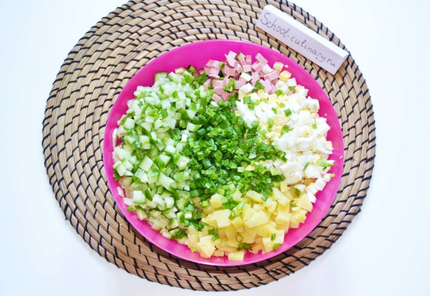 Окрошка с редиской