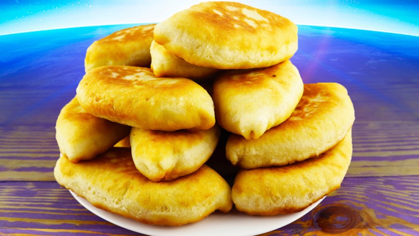 Пышные пирожки на кефире жареные
