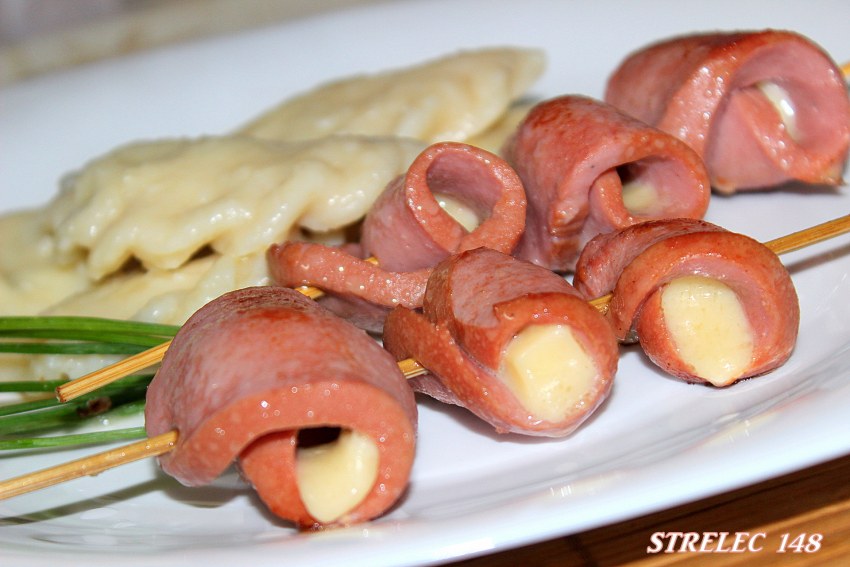 Шашлык из сосисок