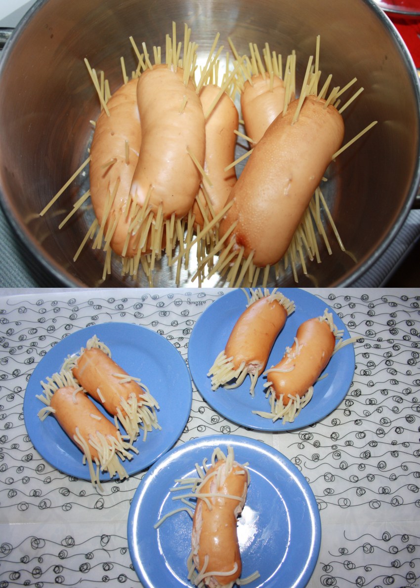 Закуски из сосисок для детей