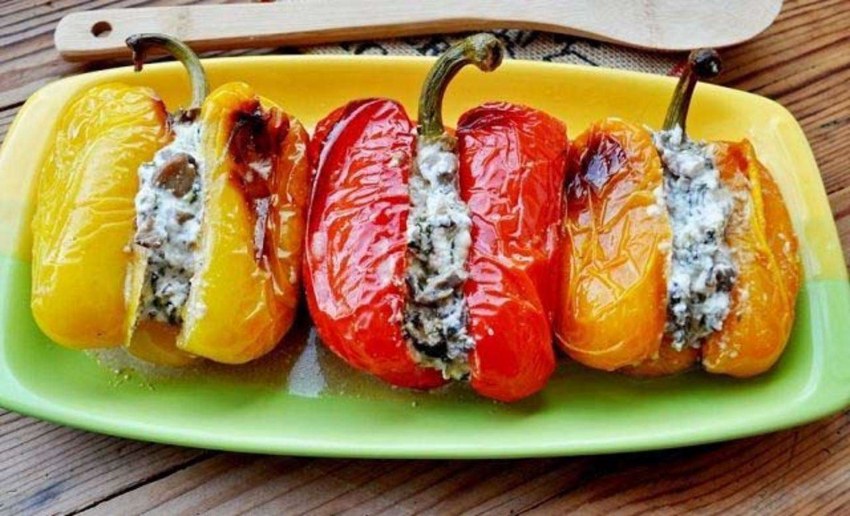 Фаршированные перцы на костре