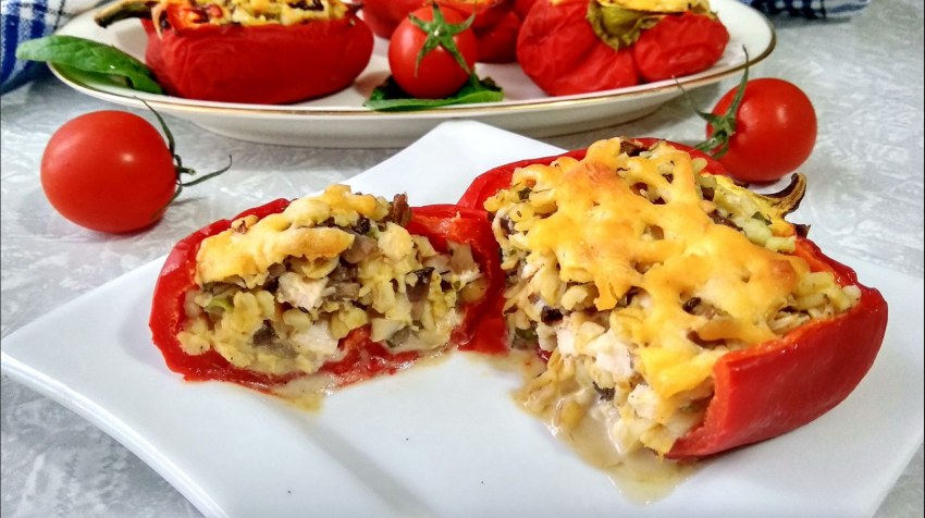 Перец с сыром в духовке