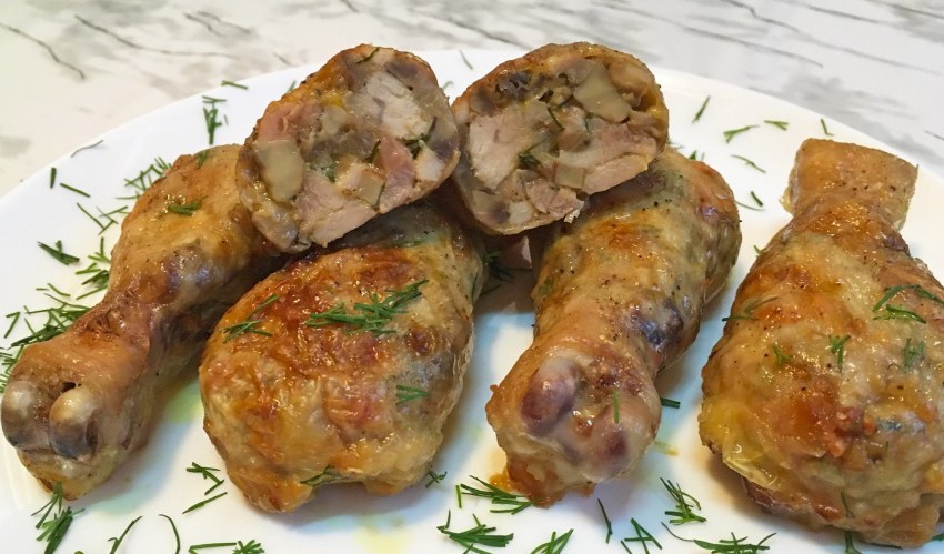 Куриная грудка фаршированная грибами в духовке