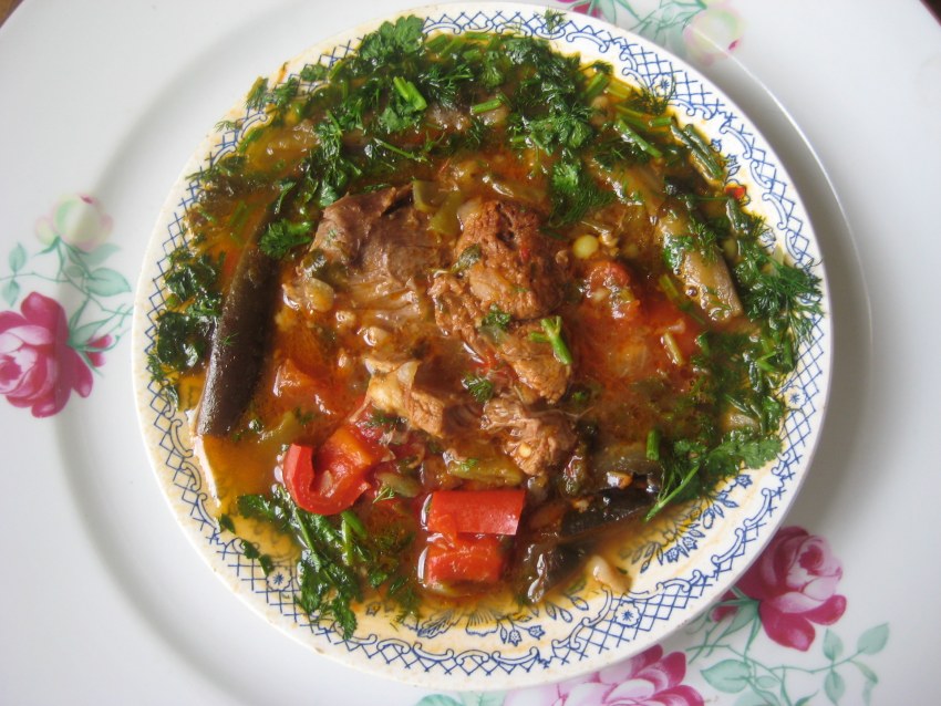 Овощи с мясом по армянски