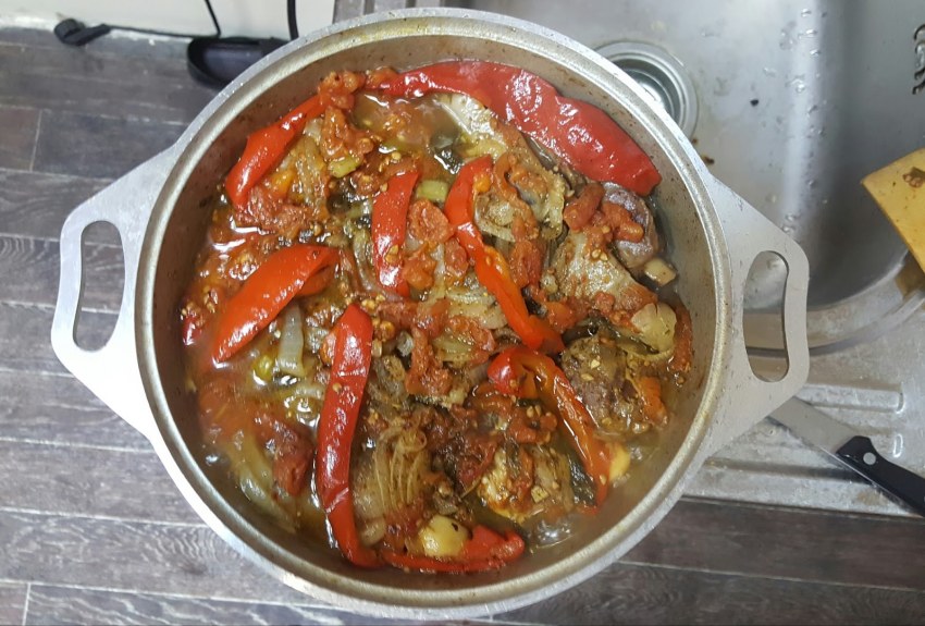 Хашлама из баранины в казане