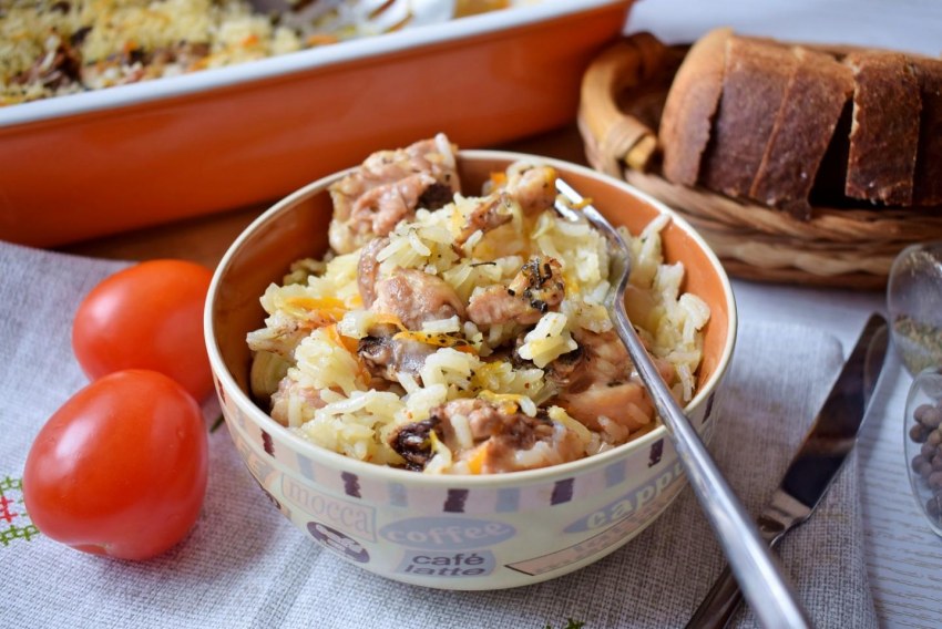 Ленивый плов с курицей рецепт
