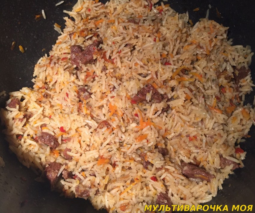 Плов с морковкой кубиком