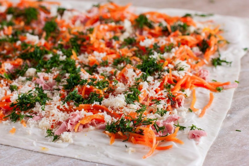 Шаурма с корейской морковкой