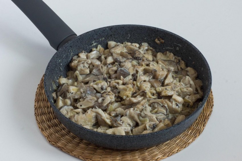 Грибы вешенки жареные