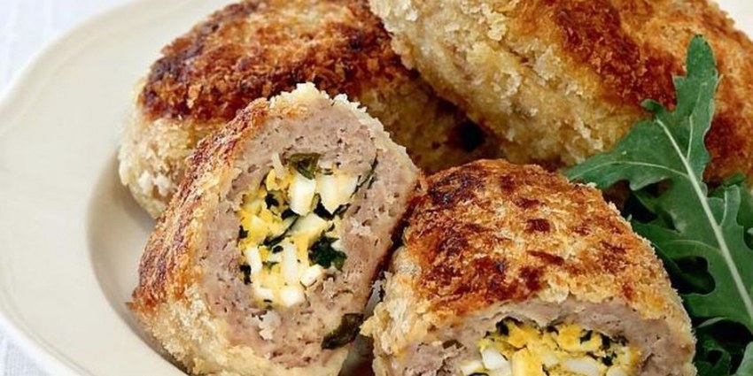 Зразы мясные с яйцом