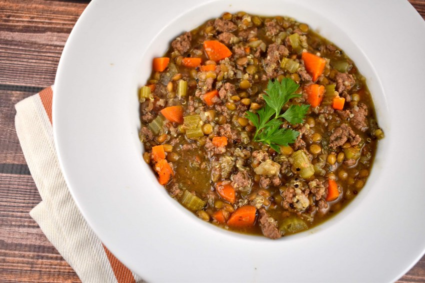 Чечевица с мясом
