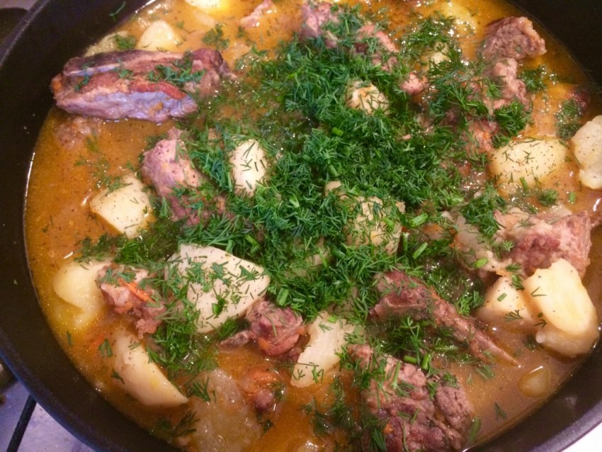 Рёбрышки с картошкой на костре