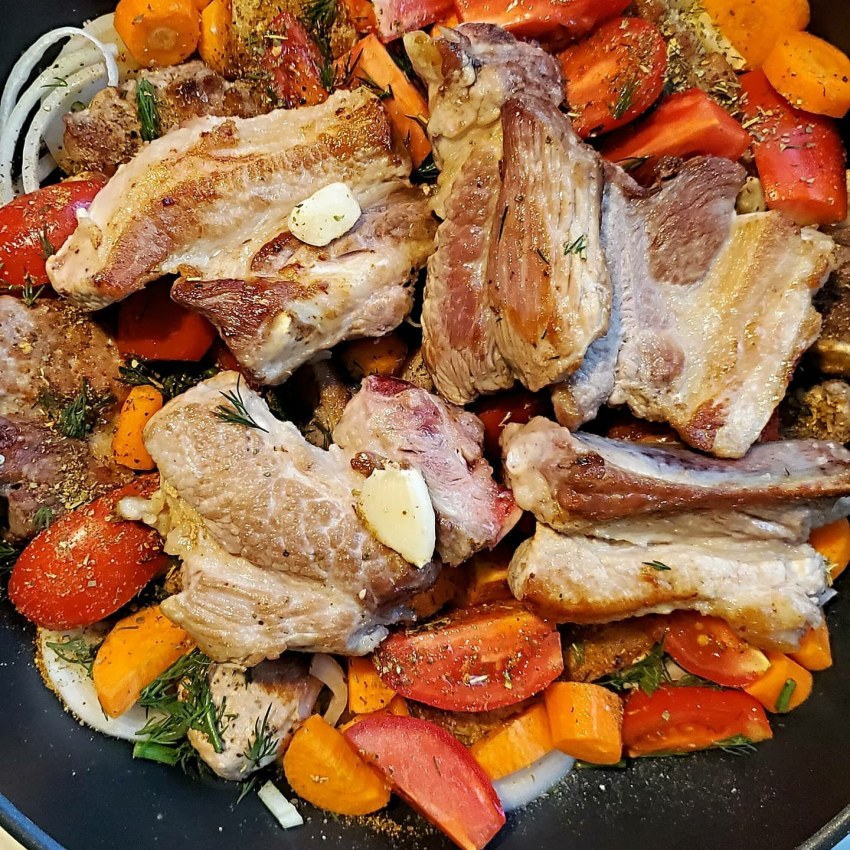 Ребрышки в афганском казане