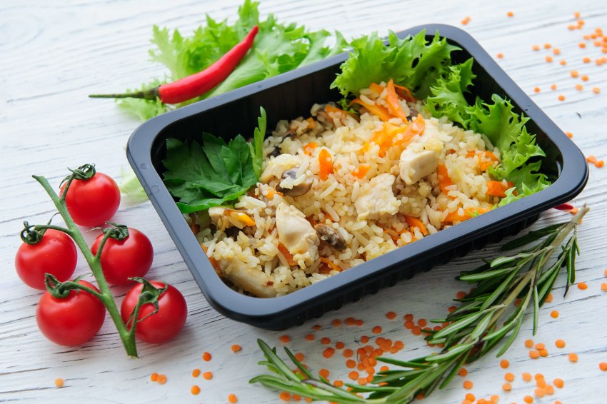 Плов с грибами и овощами