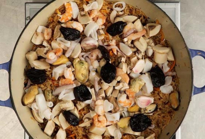 Плов с морепродуктами