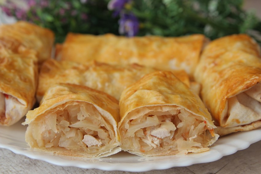 Трубочки закусочные из лаваша