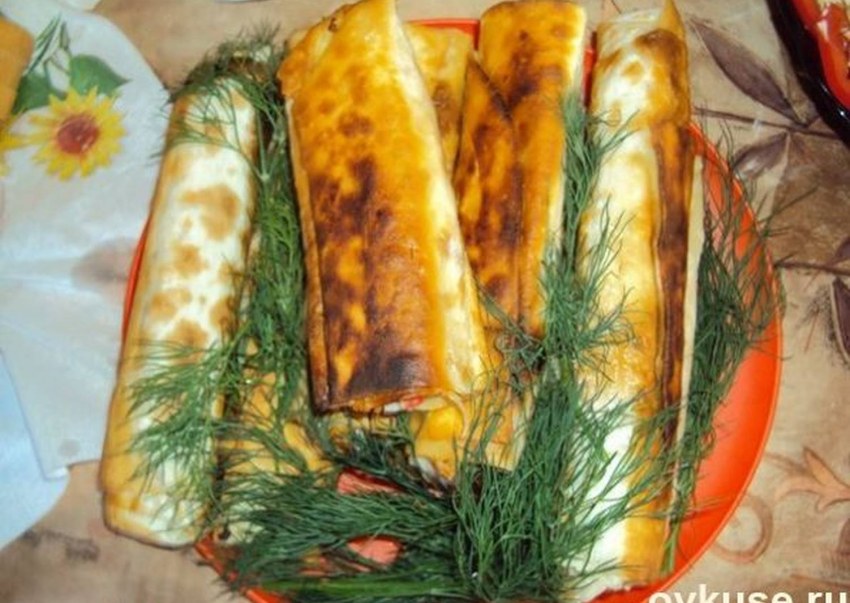 Рулетики из лаваша жареные