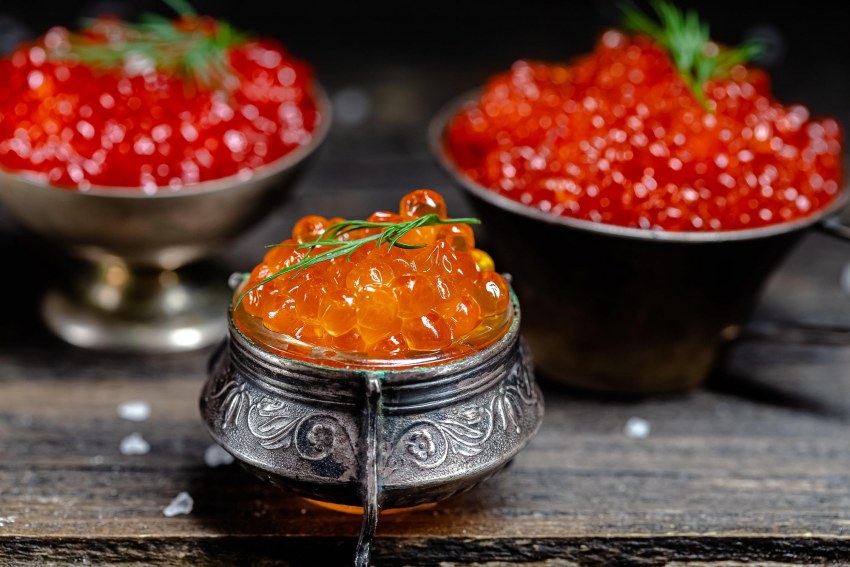 Красивая сервировка икры