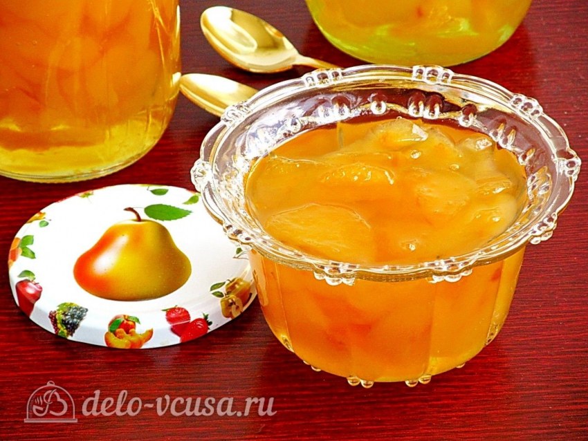Грушевое варенье дольками Янтарное