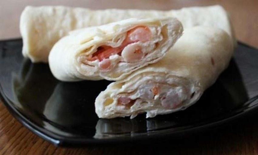Лаваш с креветками