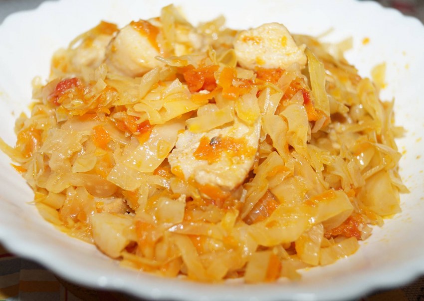 Свинина с капустой