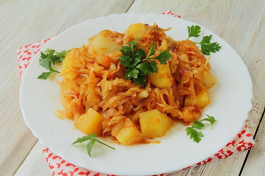Картошка с капустой