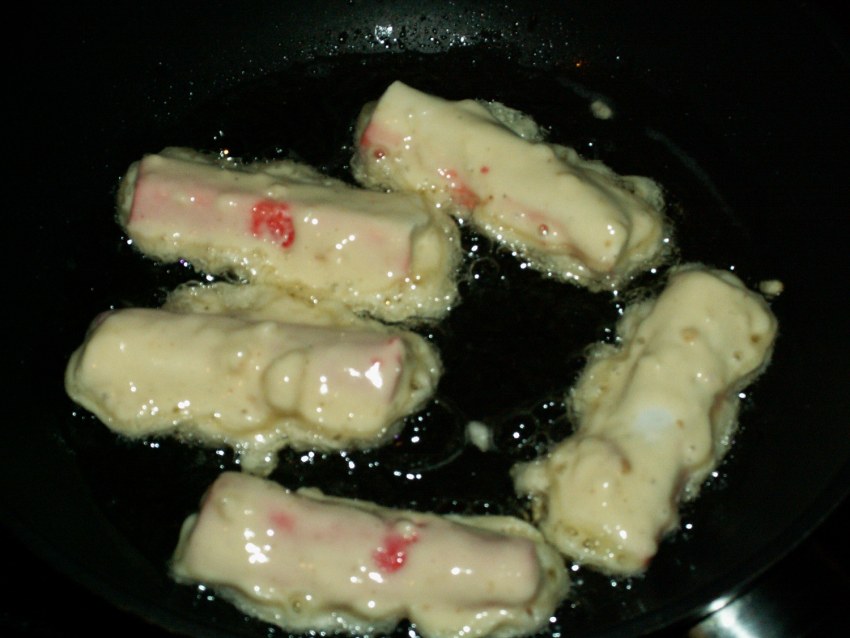 Крабовое мясо в сырном кляре