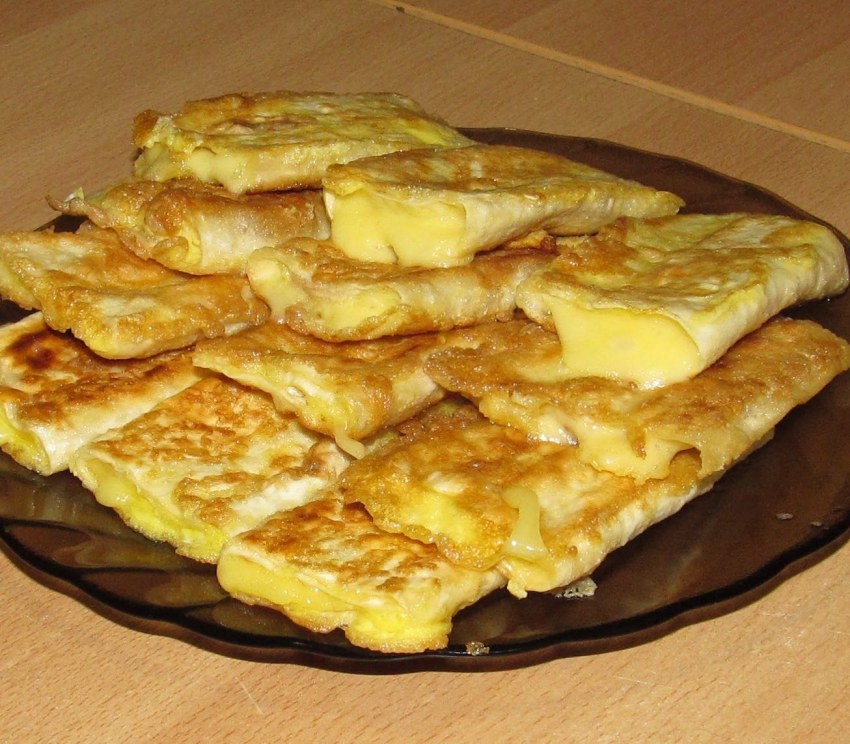 Лавашные конвертики с ветчиной и сыром