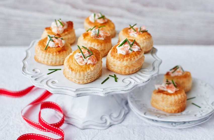 Волованы с курицей украшение