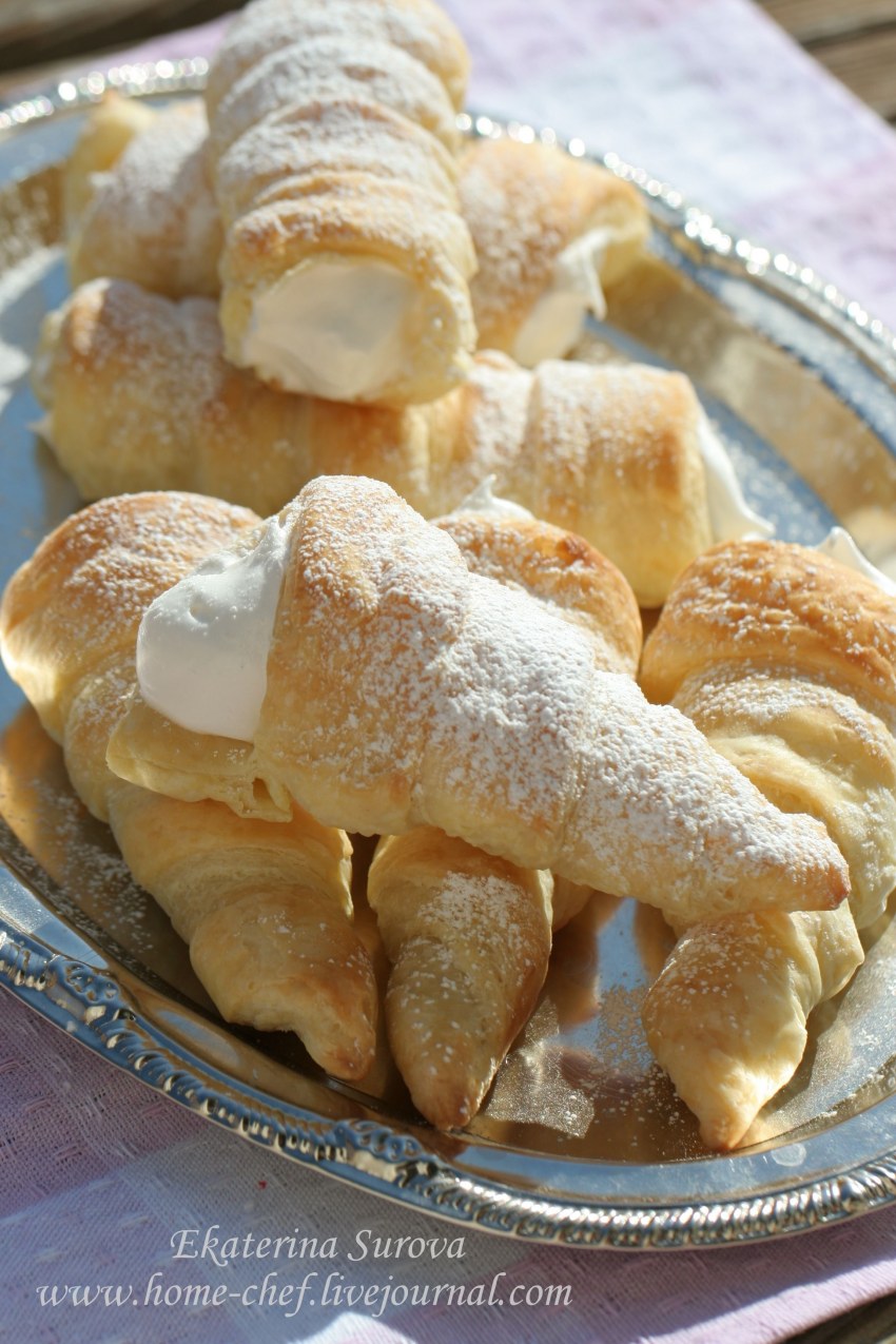 Трубочки с кремом