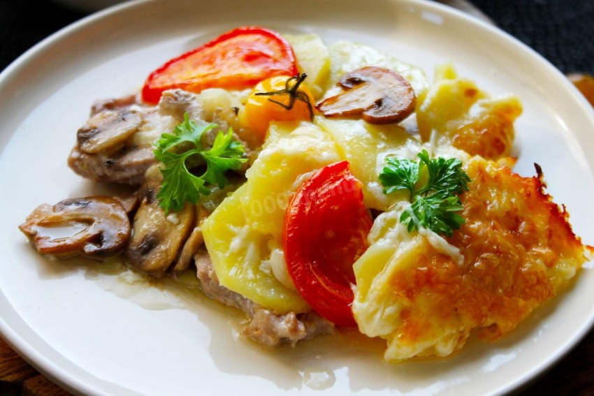 Запеканка с картофелем и курицей
