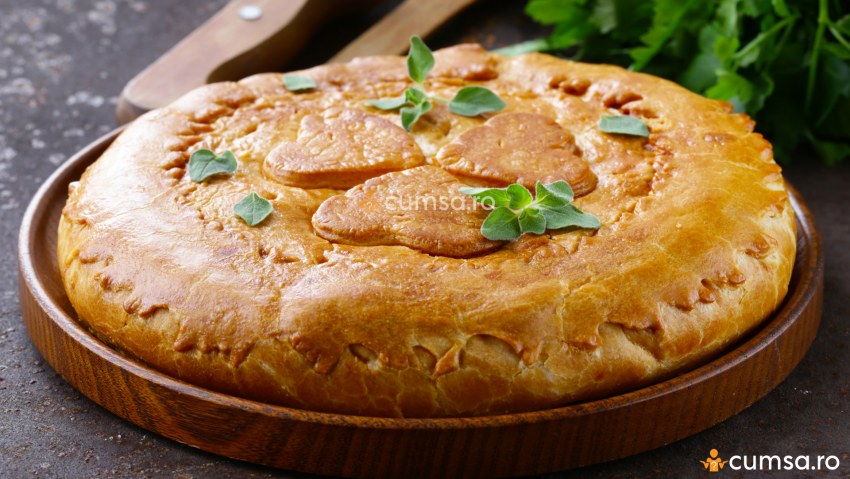 Пирог с курицей и грибами из дрожжевого теста