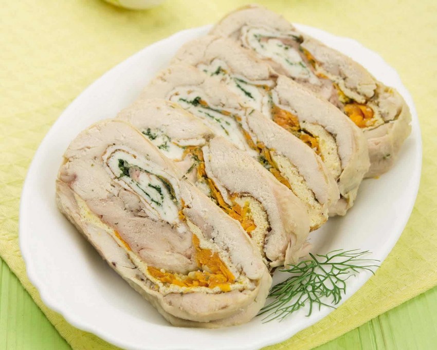 Куриный рулет с черносливом